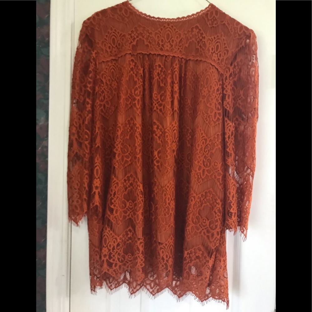Preston & York rust lace top sz Xl